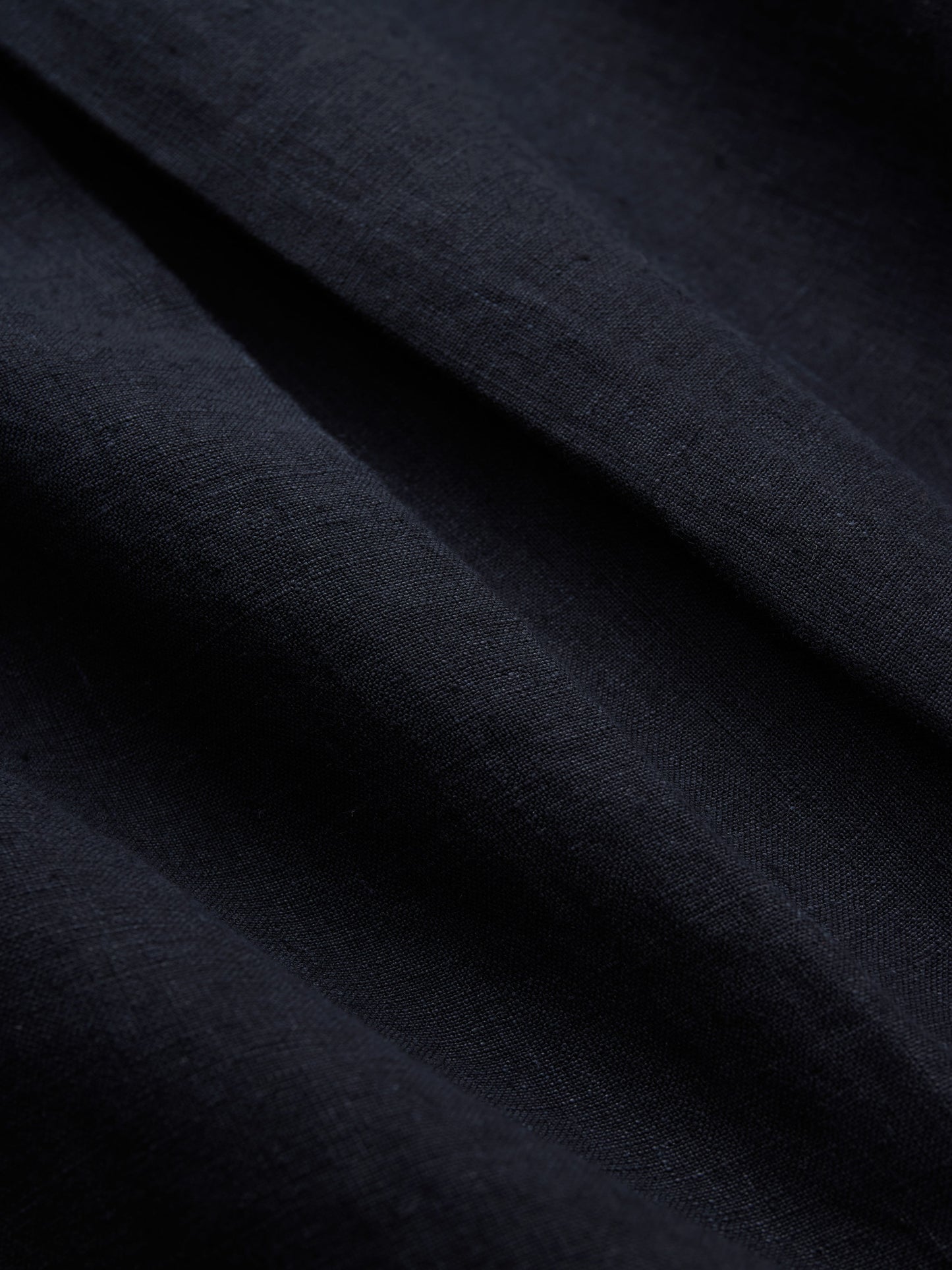 Club Collar Shirt Black Hemp