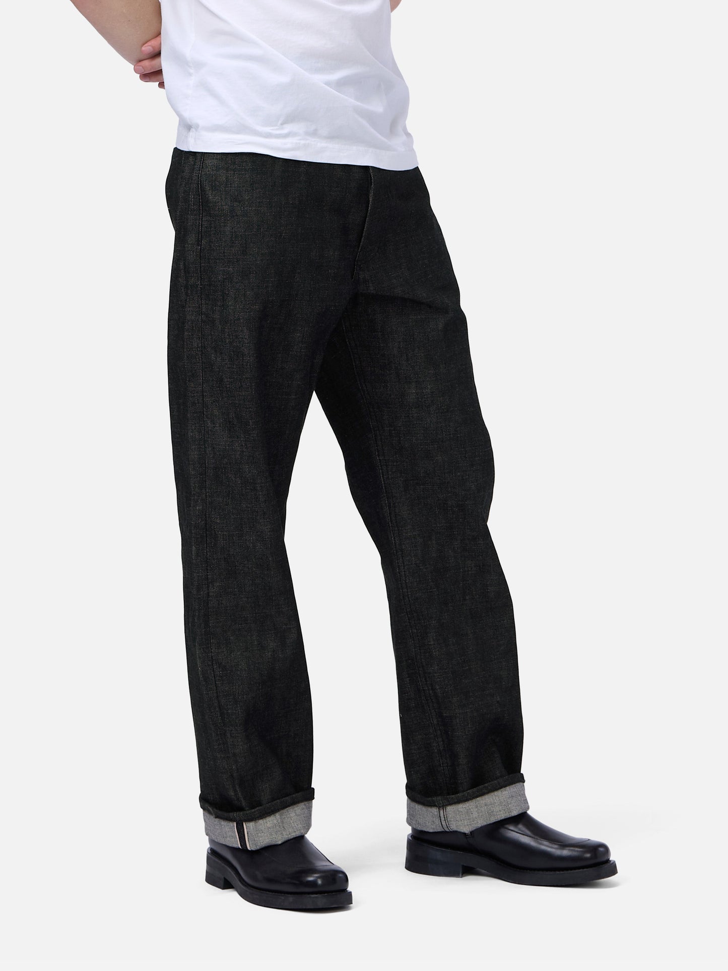 RS-203x Relaxed Straight Black Selvedge