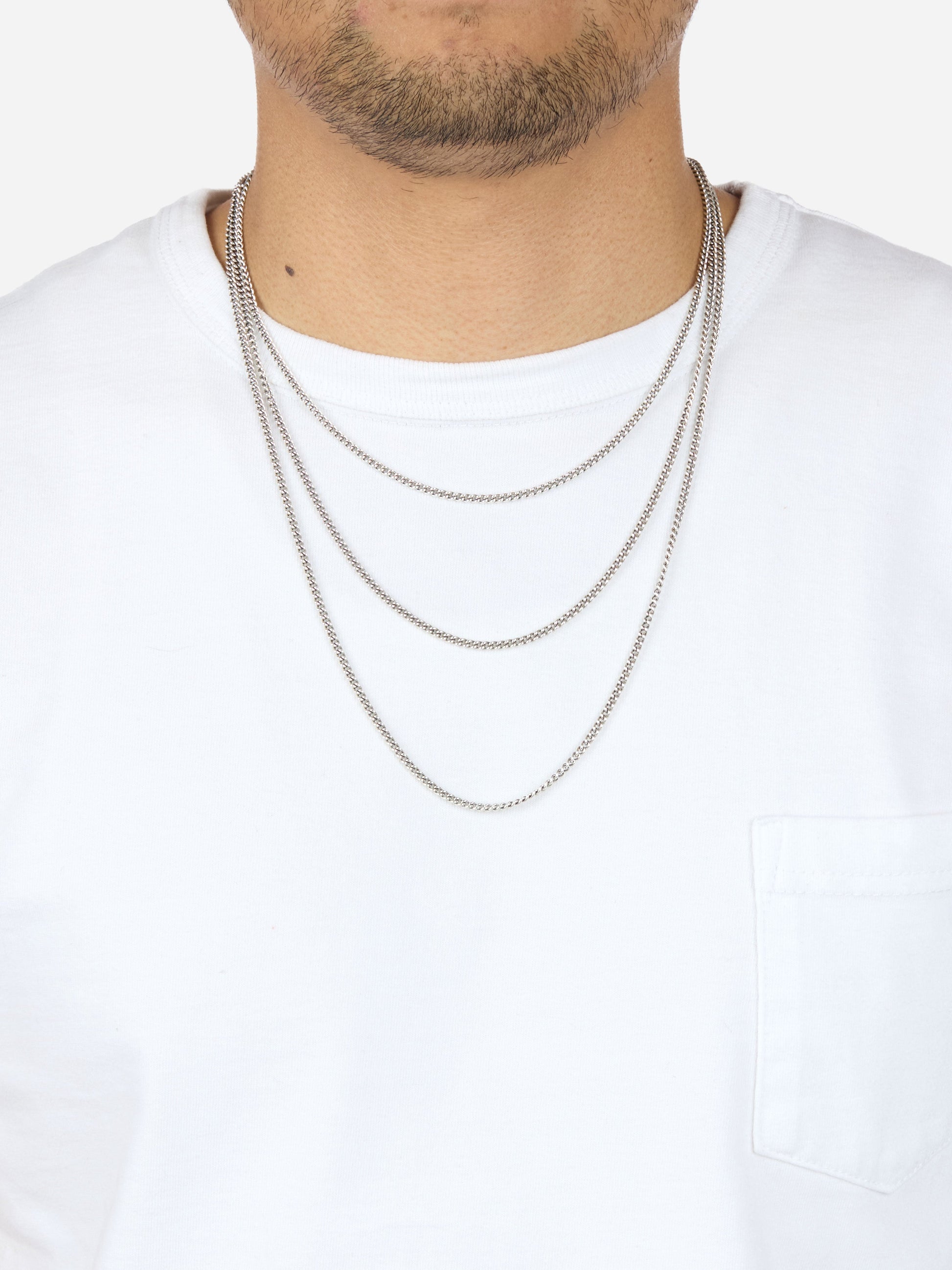 4A Curb Chain Necklace Sterling Silver