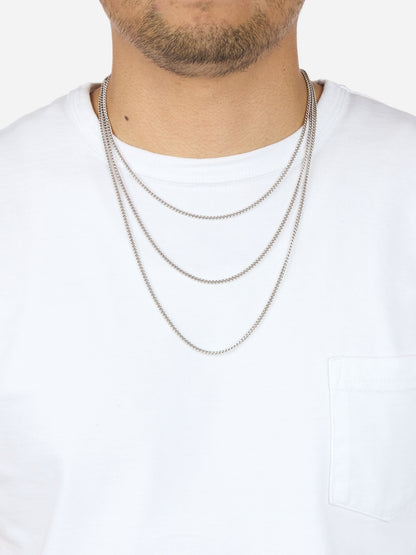 4A Curb Chain Necklace Sterling Silver