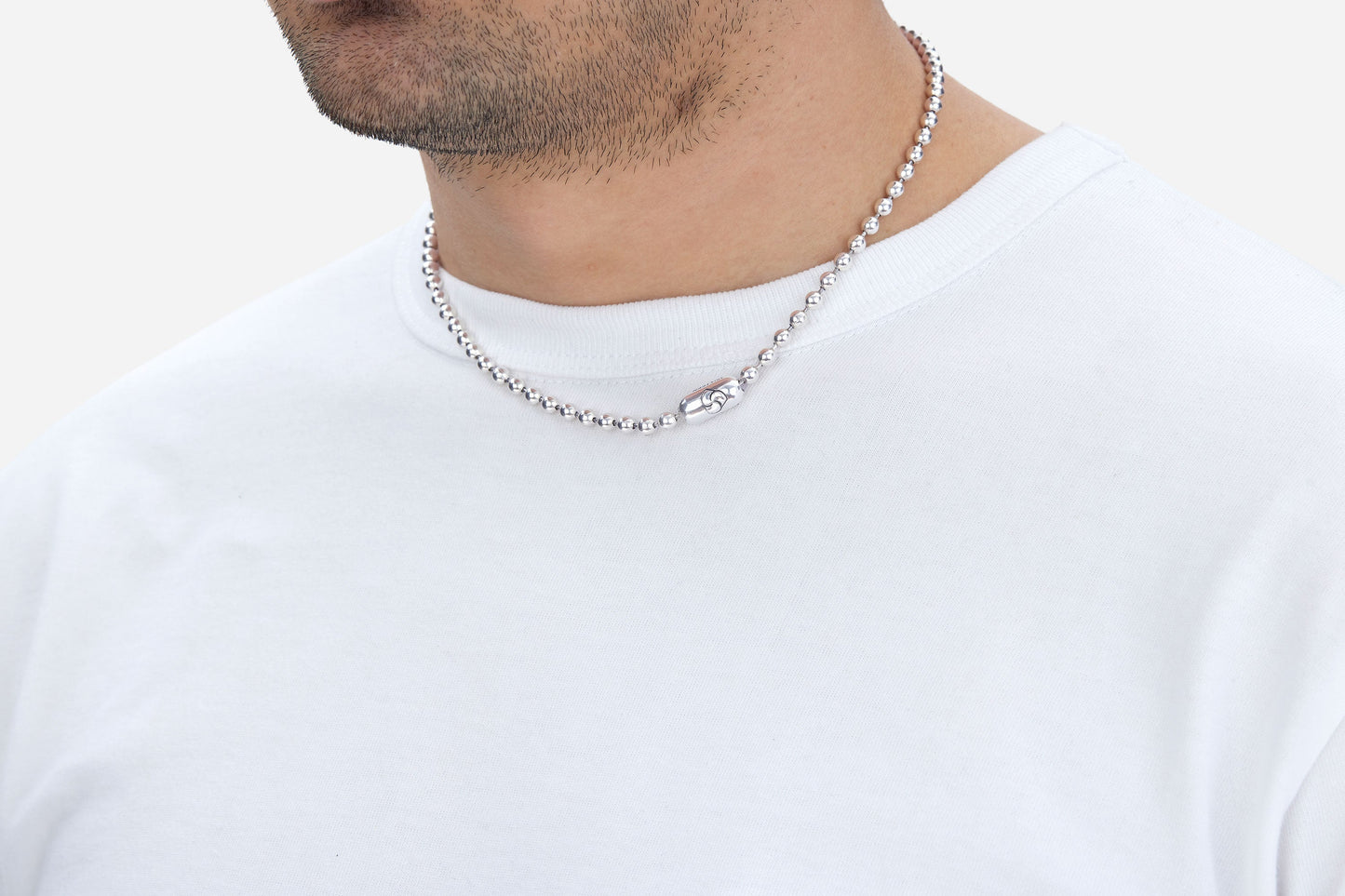 Ball Chain Necklace Sterling Silver