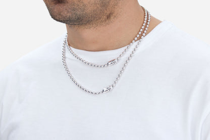 Ball Chain Necklace Sterling Silver