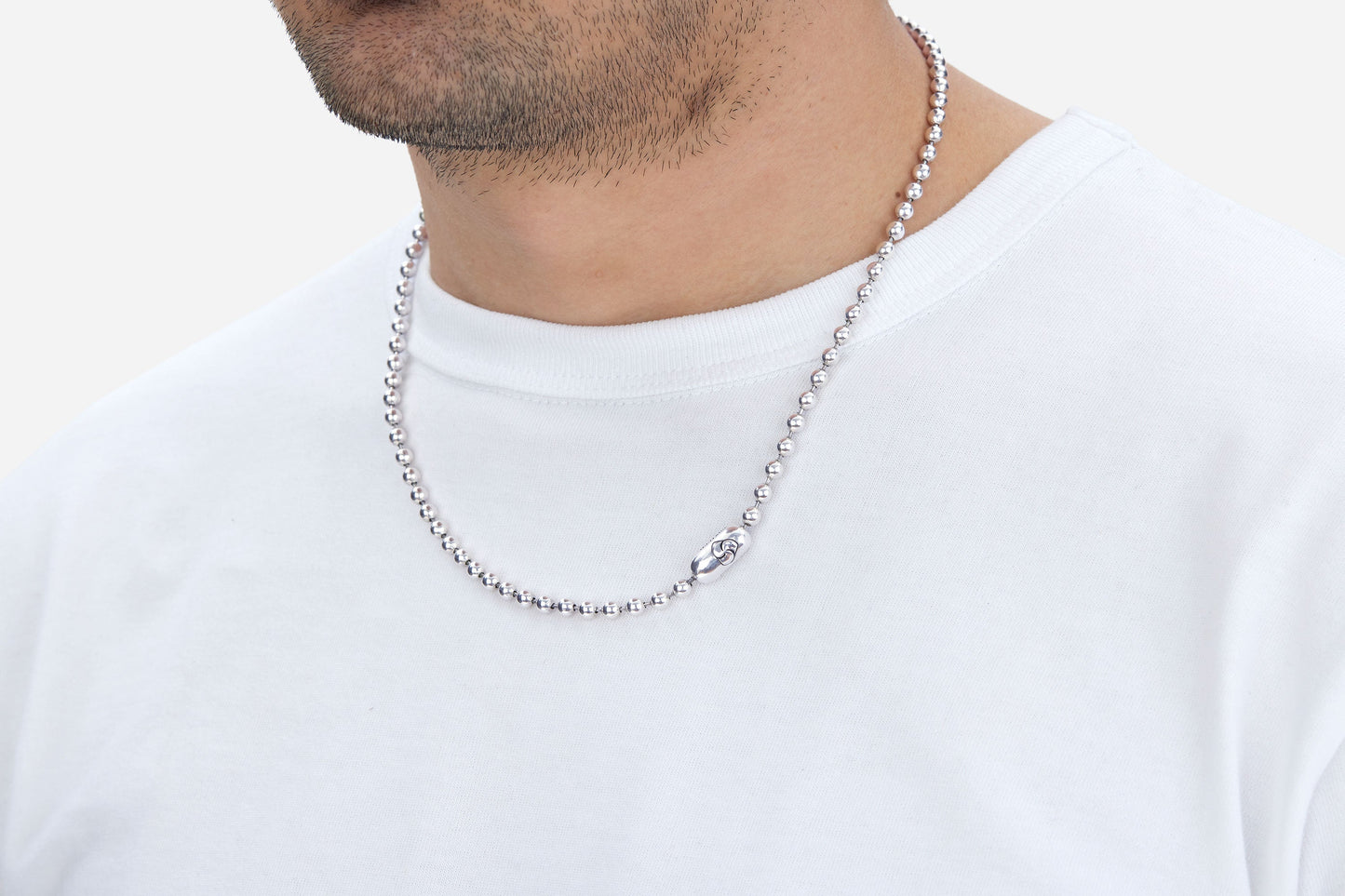 Ball Chain Necklace Sterling Silver