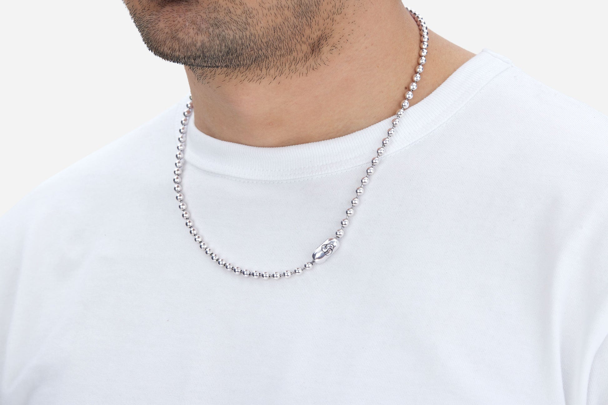 Ball Chain Necklace Sterling Silver