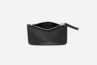 Zip Pouch Black Cowhide