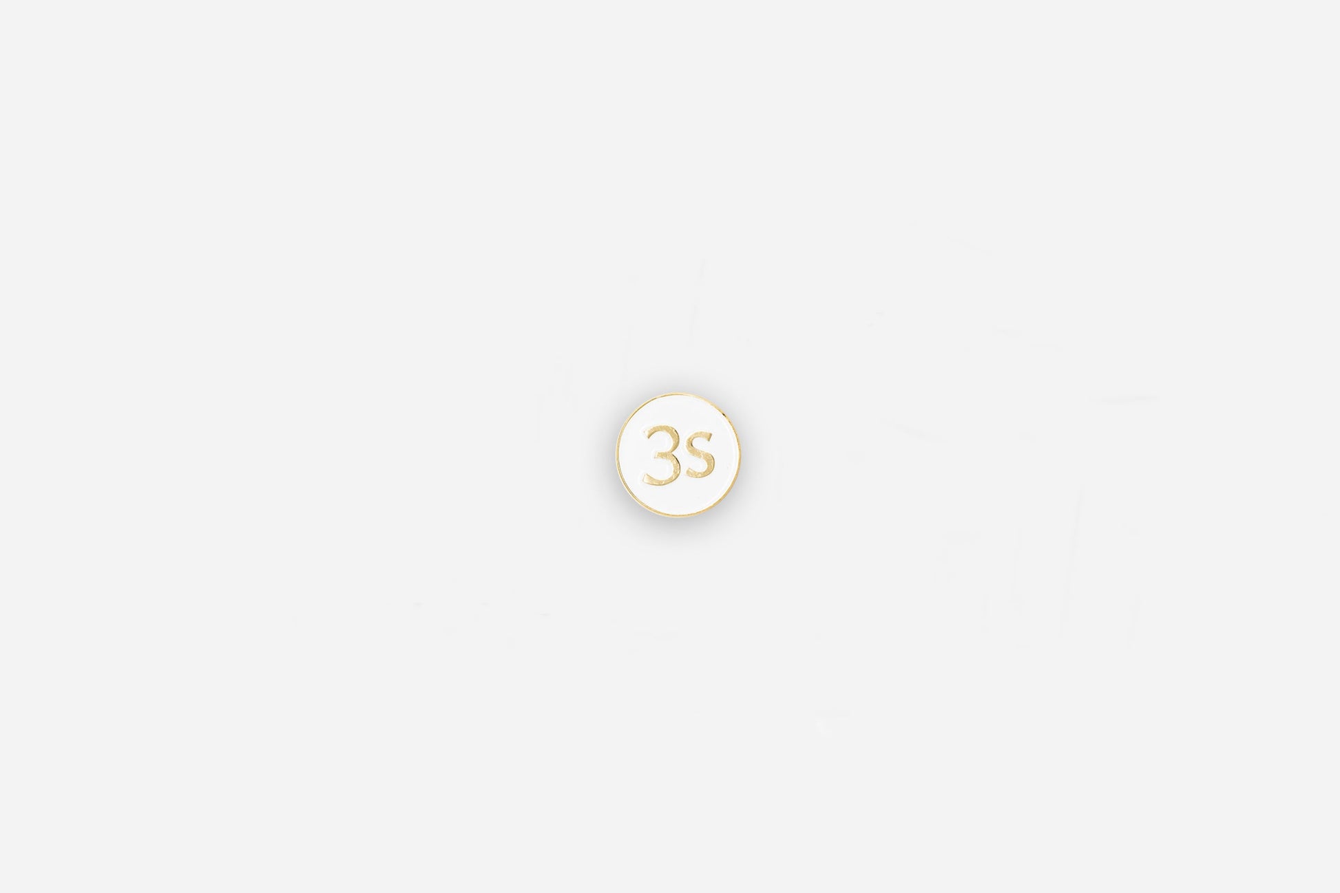 Enamel Pin 3s White