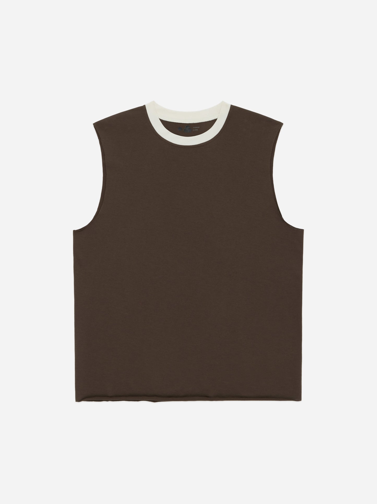 Training Cutoff Tee Brown/White Ringer