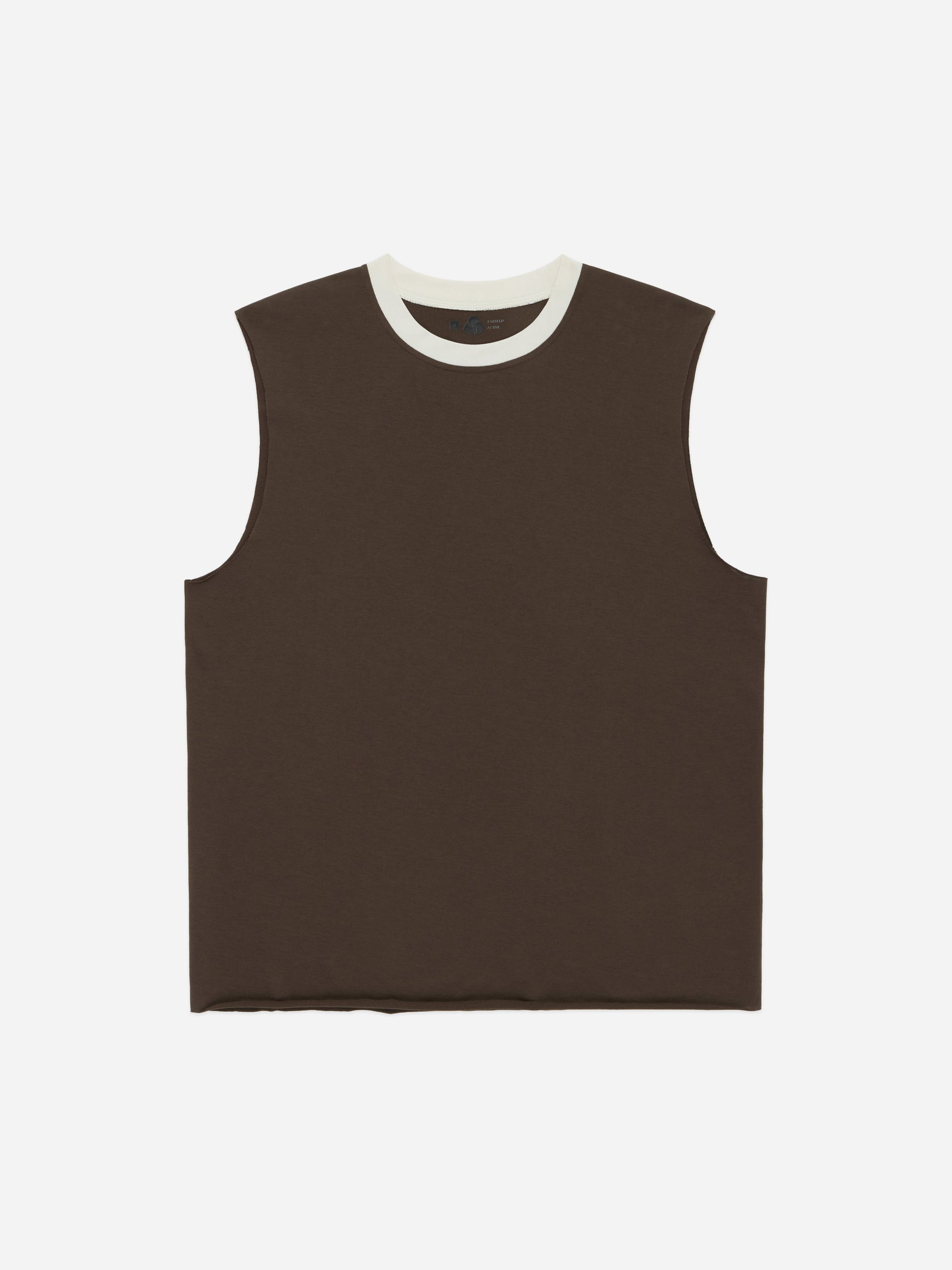 Training Cutoff Tee Brown/White Ringer
