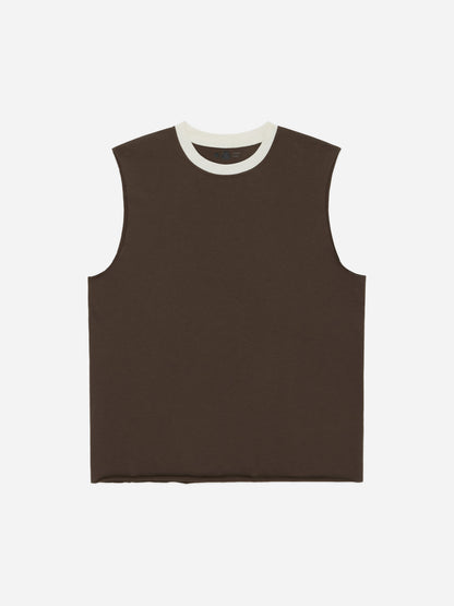 Training Cutoff Tee Brown/White Ringer