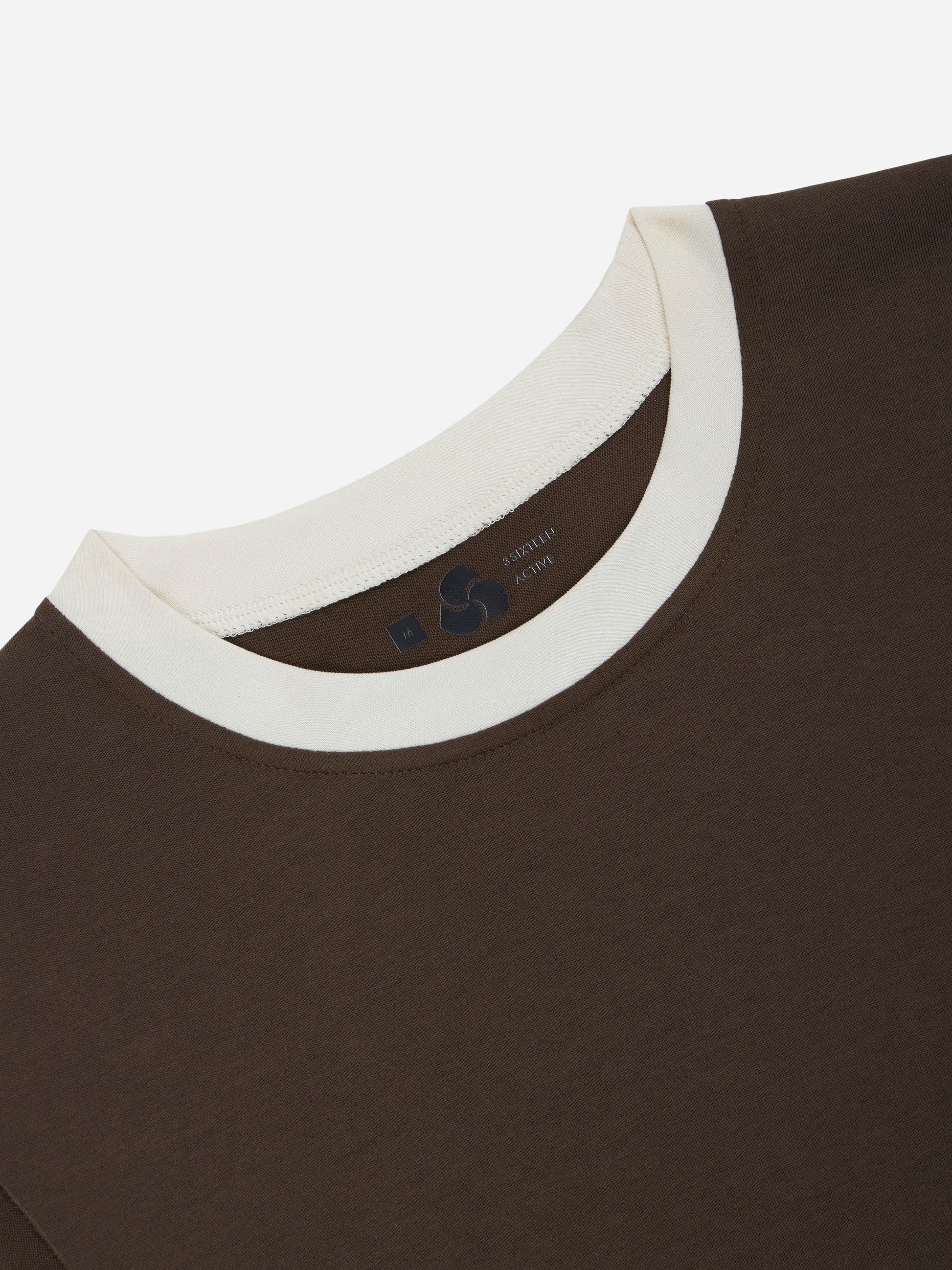 Training Cutoff Tee Brown/White Ringer