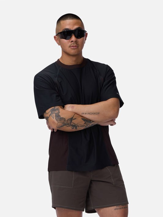 Track Tee Black/Brown