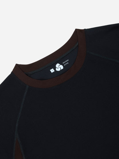 Track Tee Black/Brown