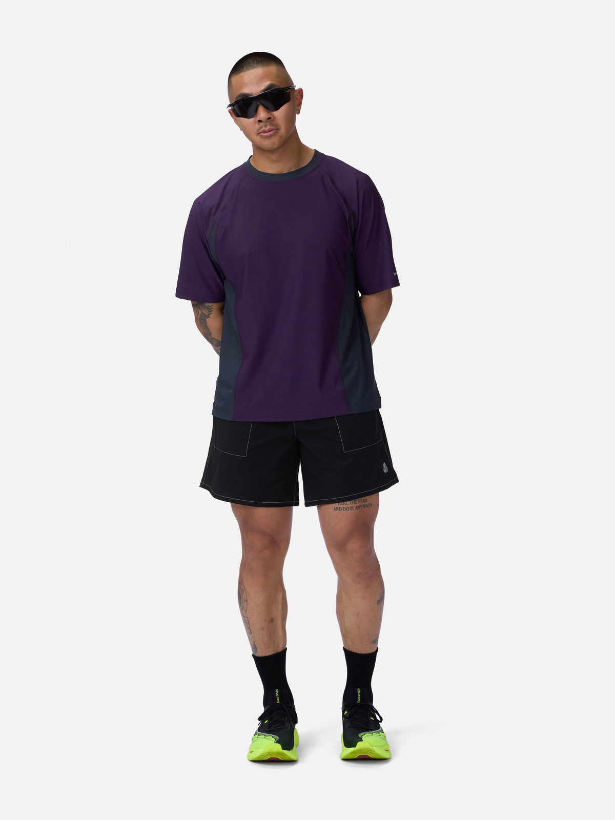 Track Tee Purple/Grey