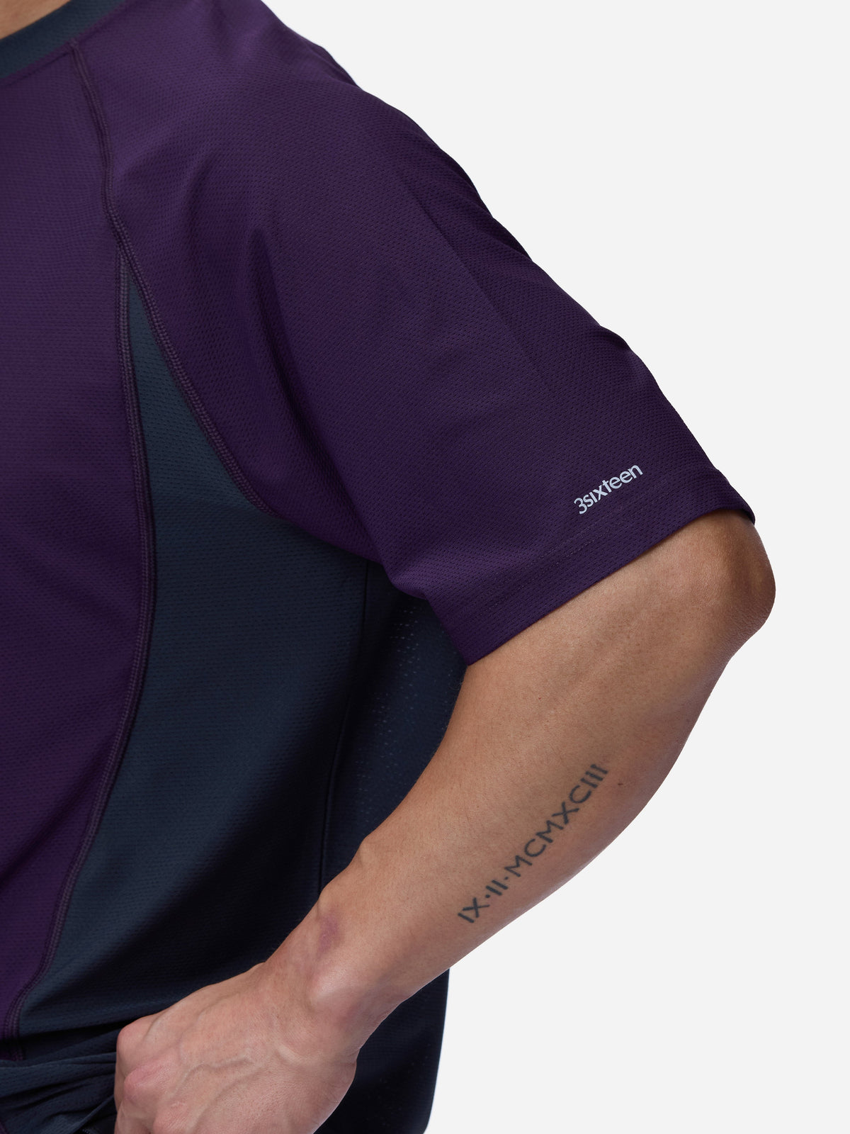 Track Tee Purple/Grey