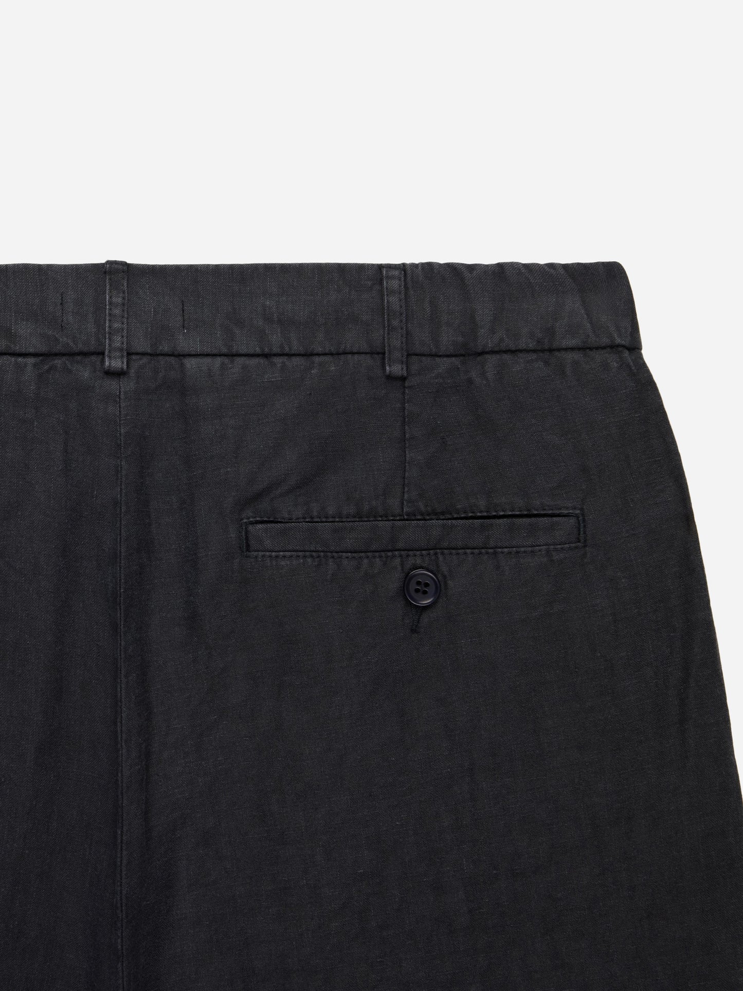 Pleated Trouser Black Linen
