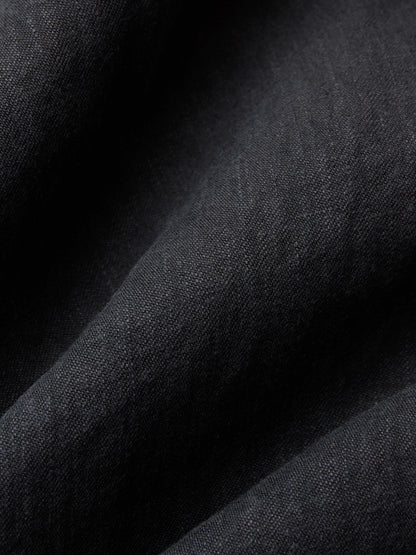 Pleated Trouser Black Linen