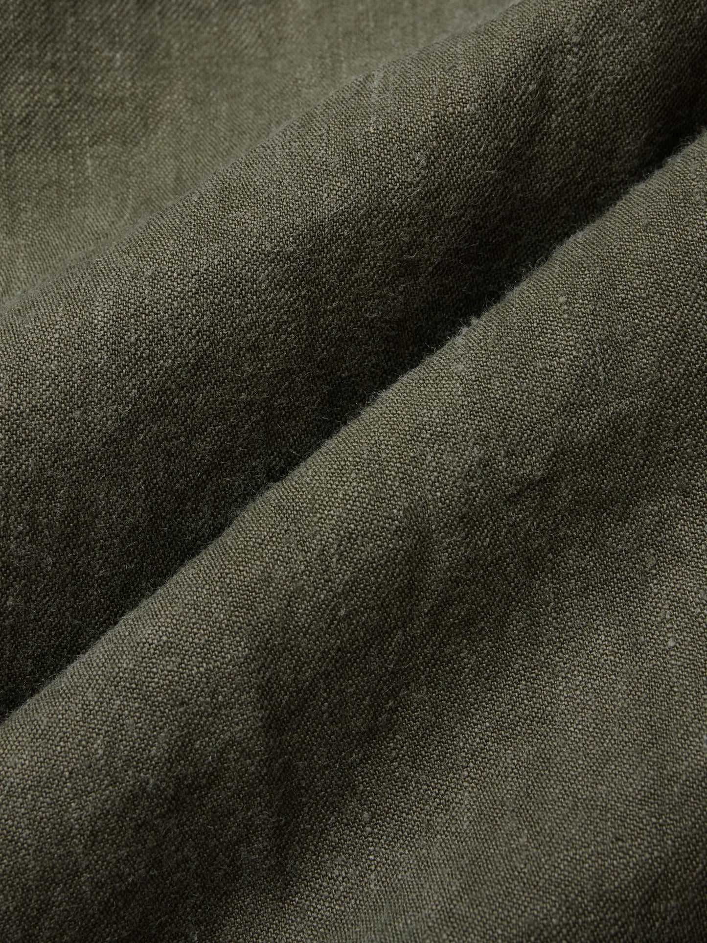 Pleated Trouser Olive Linen