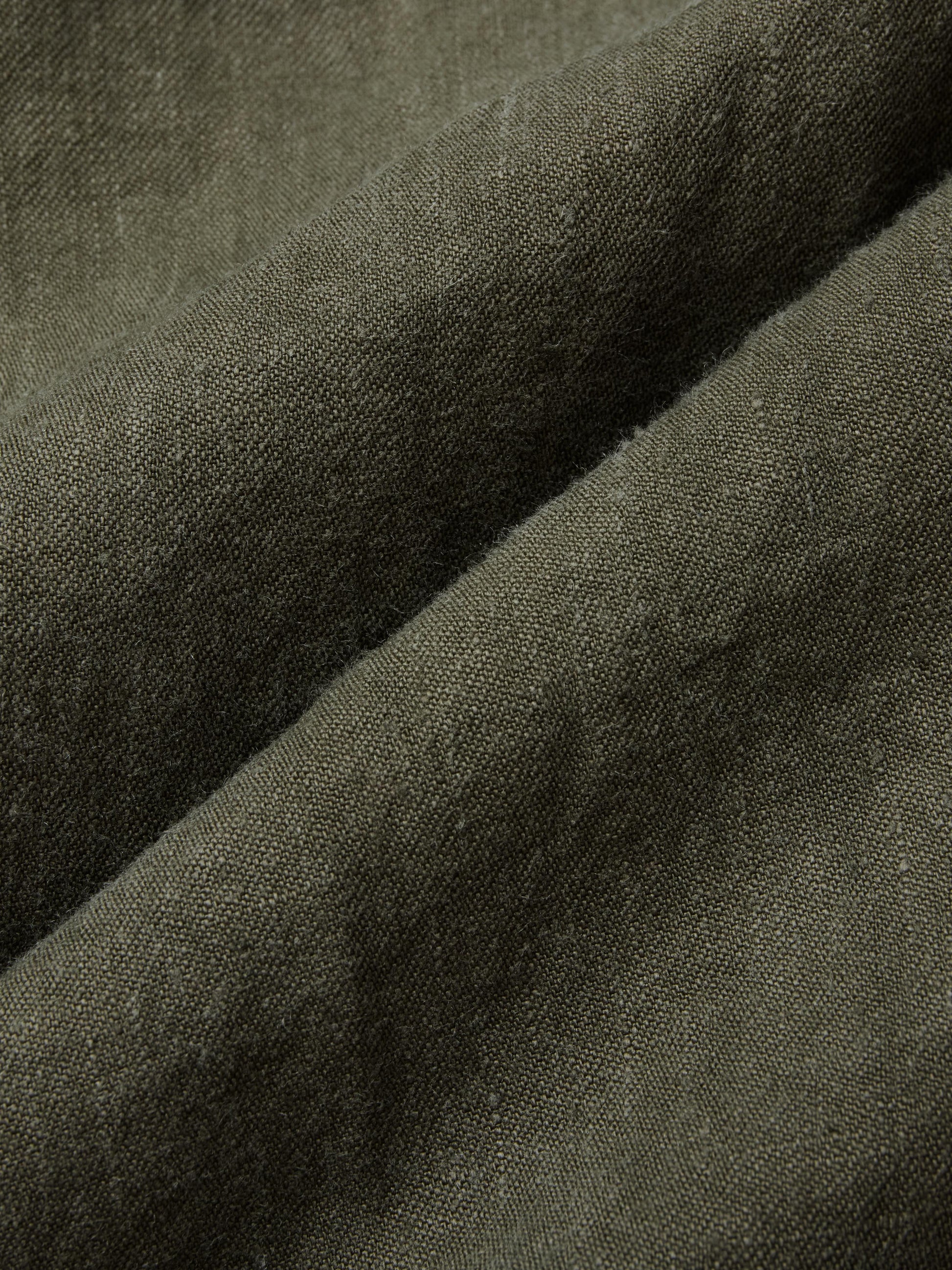Pleated Trouser Olive Linen