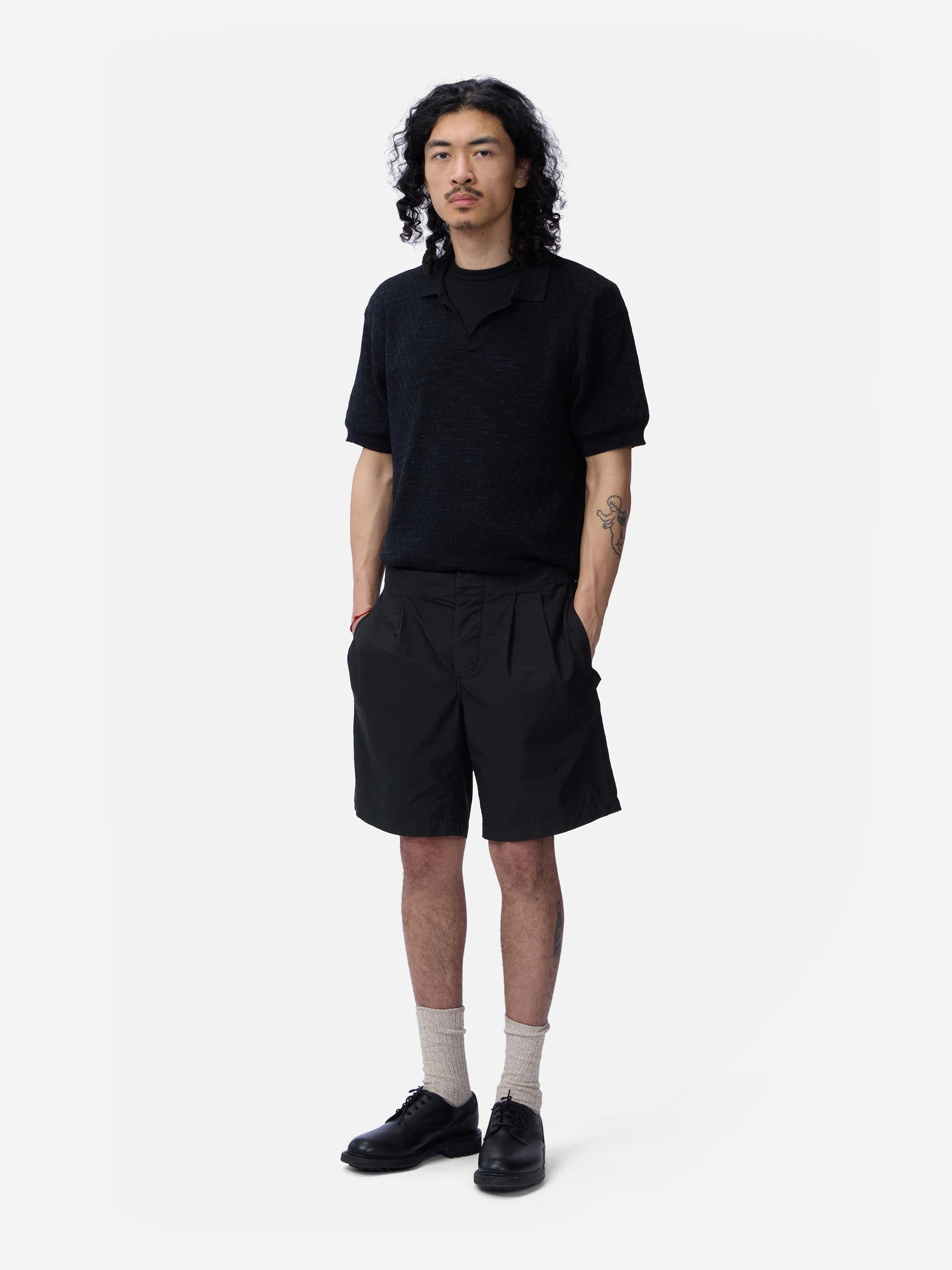 Safari Shorts Black Poplin