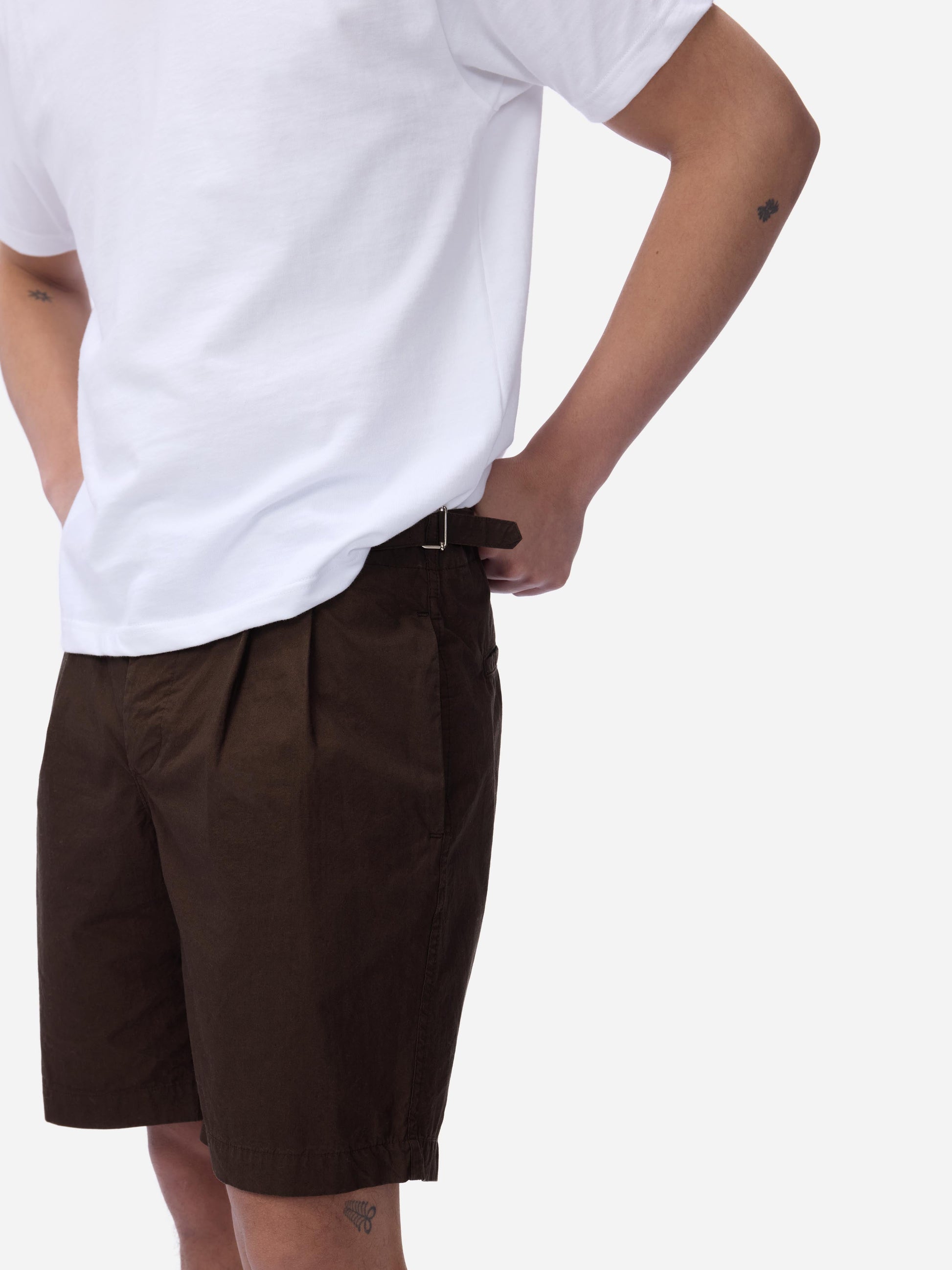 Safari Shorts Brown Poplin