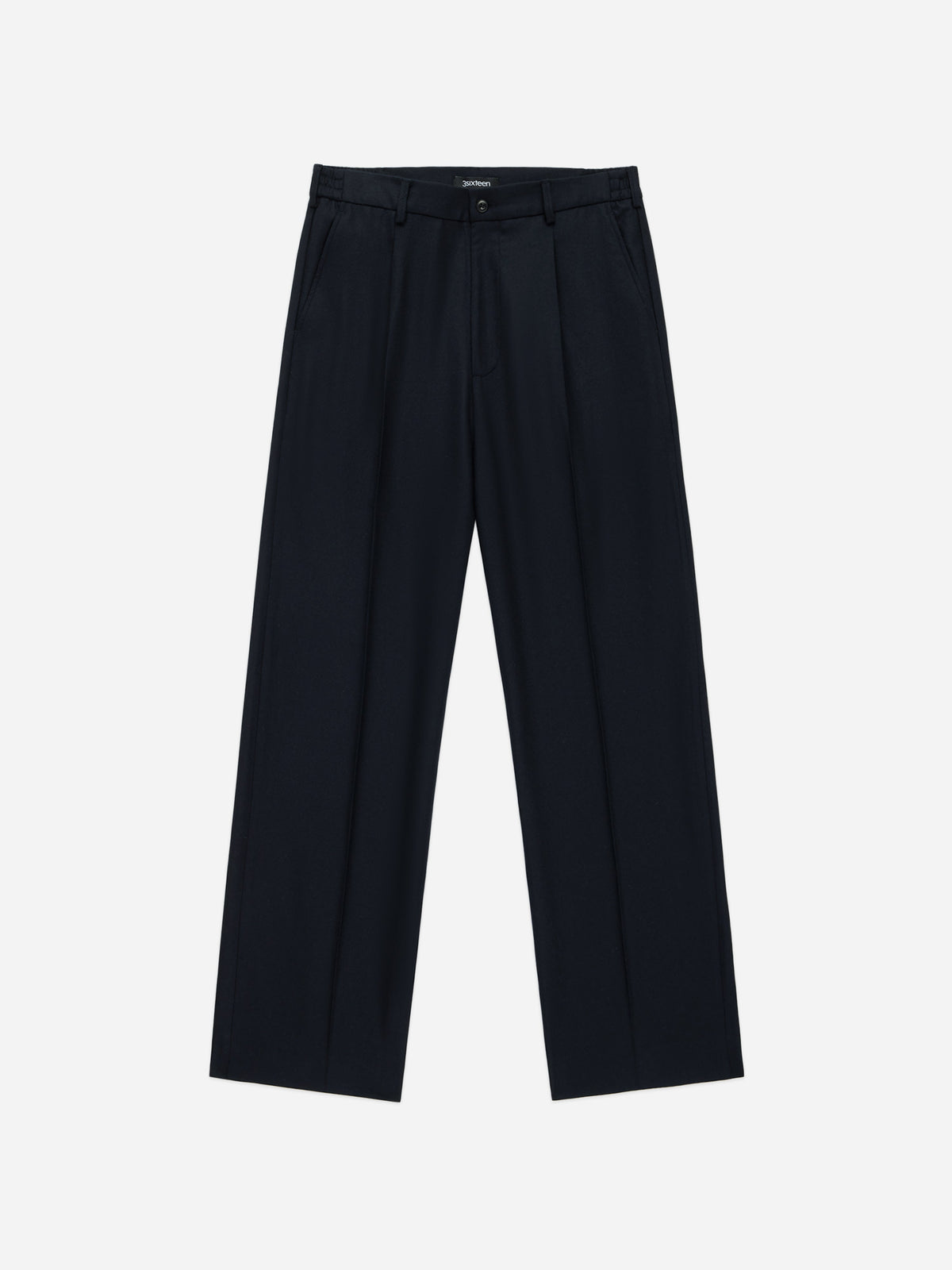 Pleated Trouser Black Wool