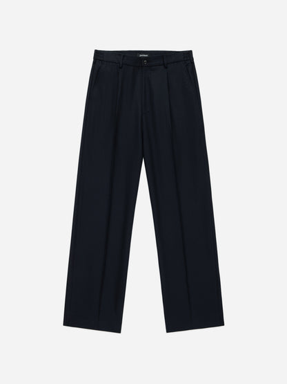 Pleated Trouser Black Wool
