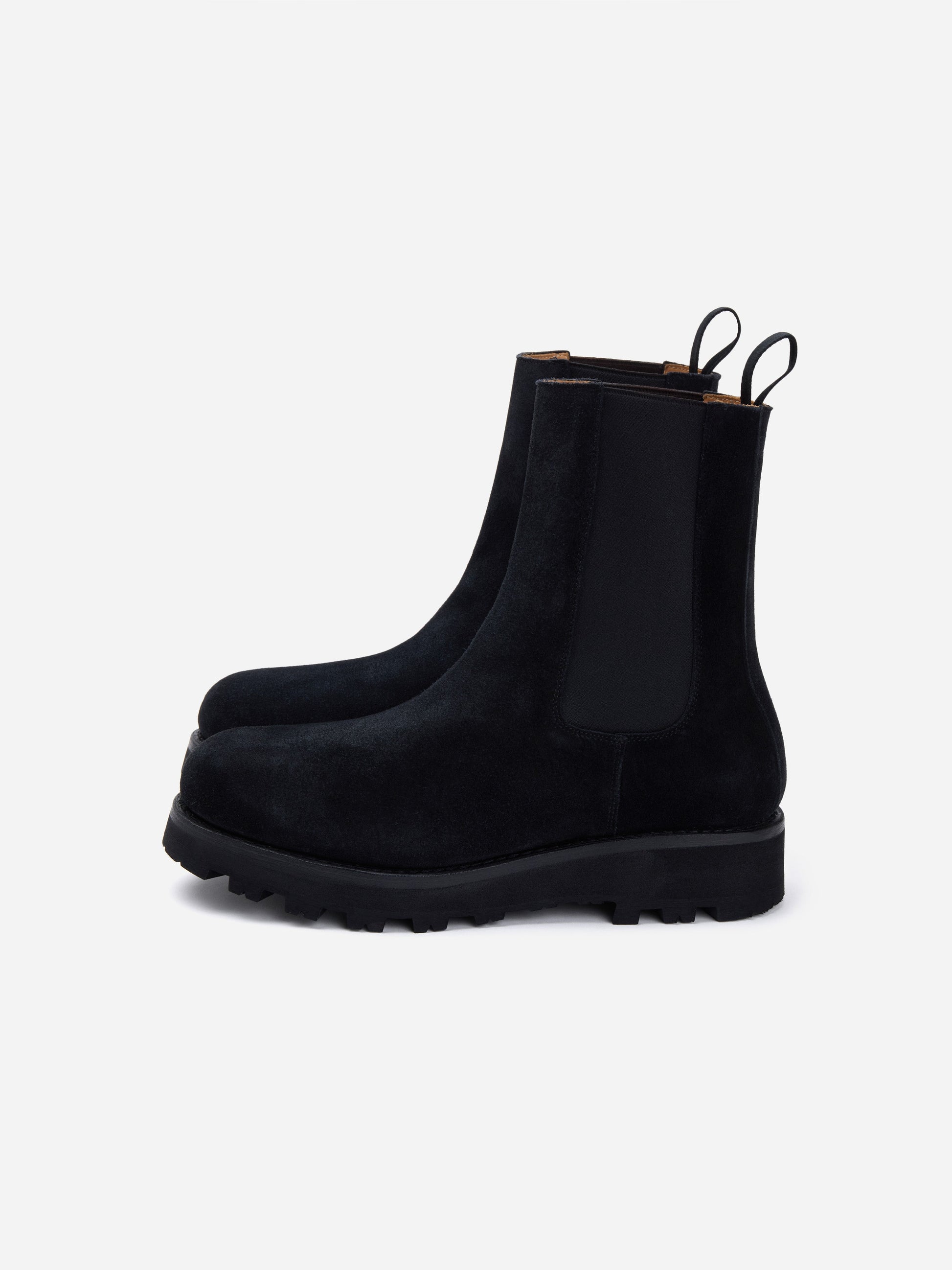 Lug Chelsea Boot Black Suede