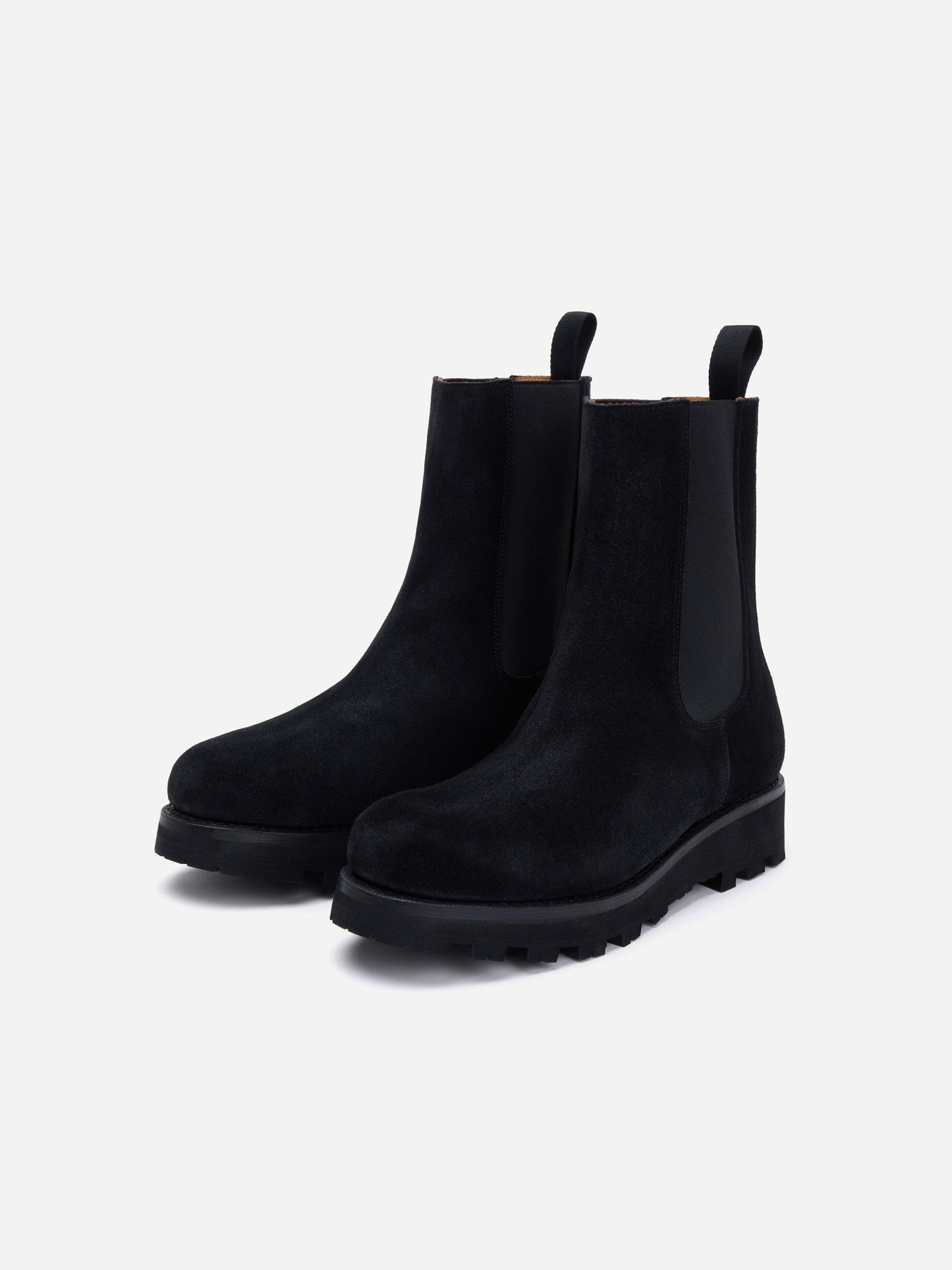 Lug Chelsea Boot Black Suede