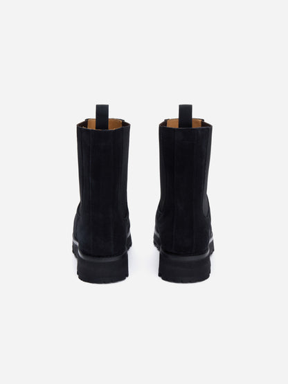 Lug Chelsea Boot Black Suede