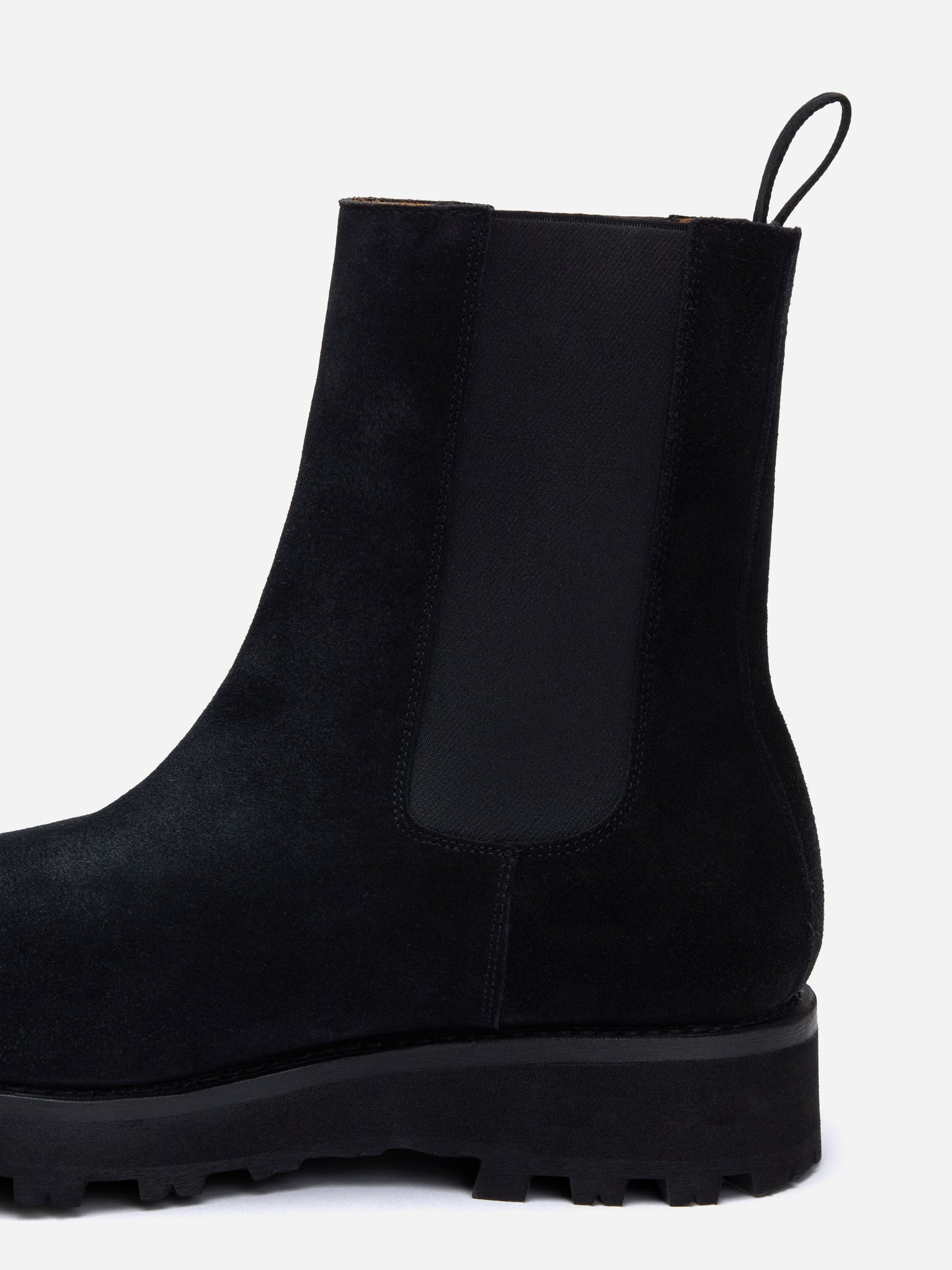 Lug Chelsea Boot Black Suede