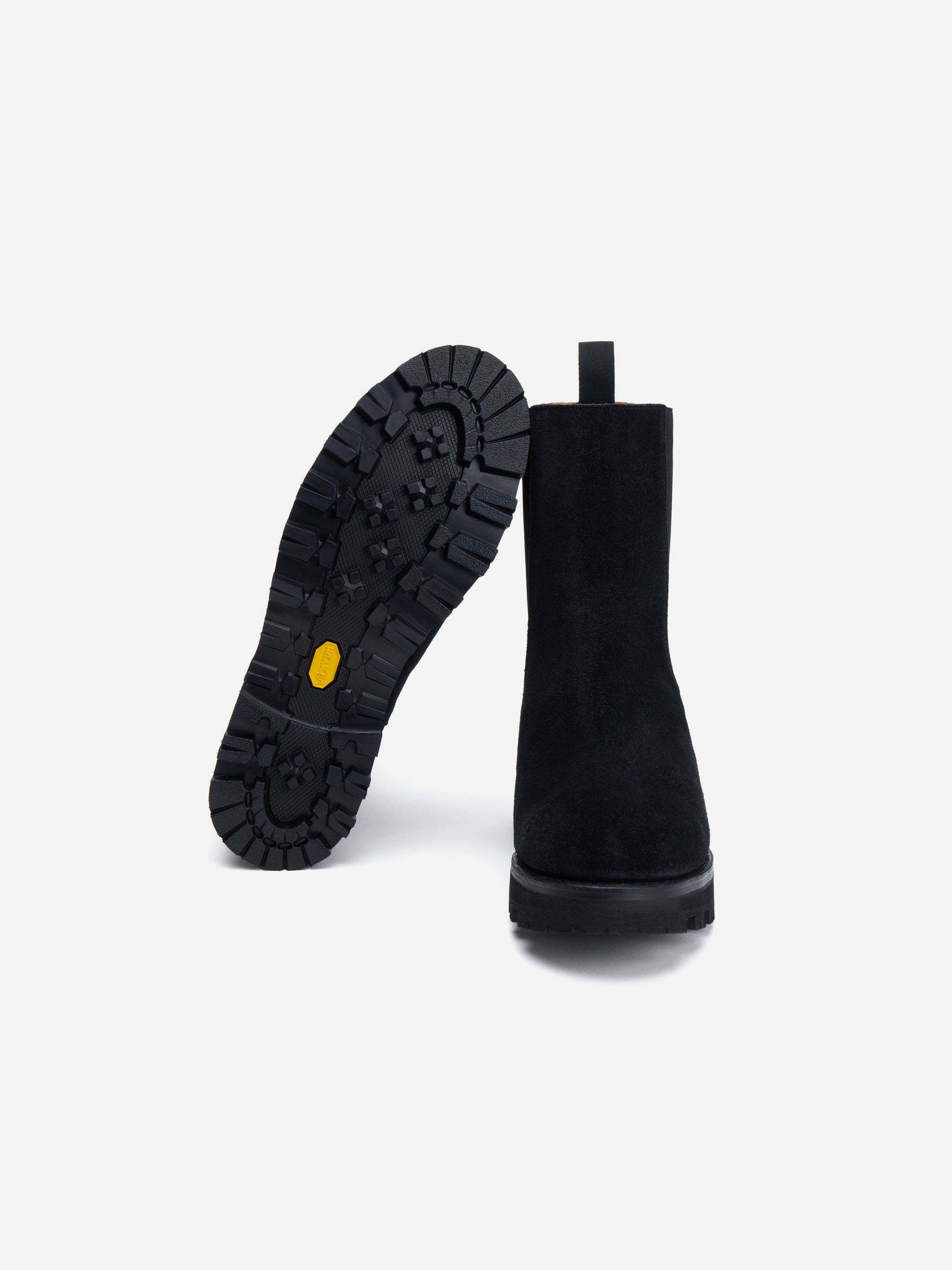 Lug Chelsea Boot Black Suede