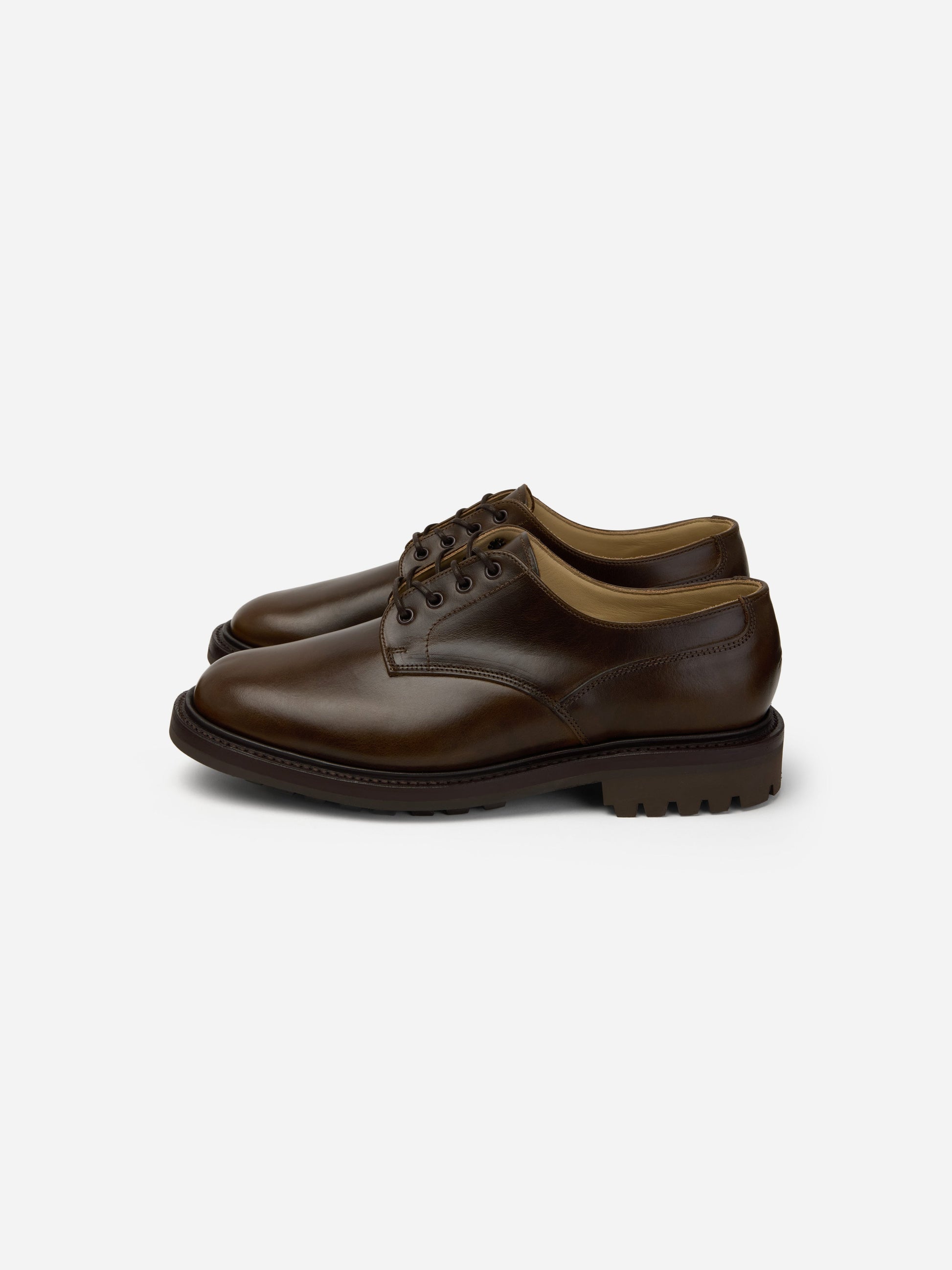 Lug Sole Derby Mocha Waxy Leather