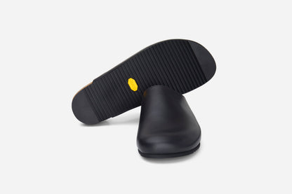 Mule Black Calf Leather