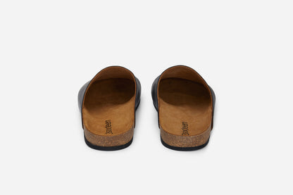 Mule Black Calf Leather