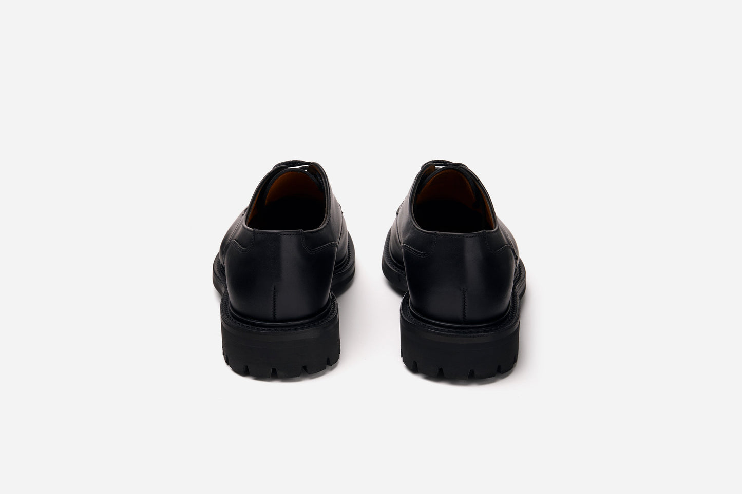 Lug Sole Derby Black Waxy Leather