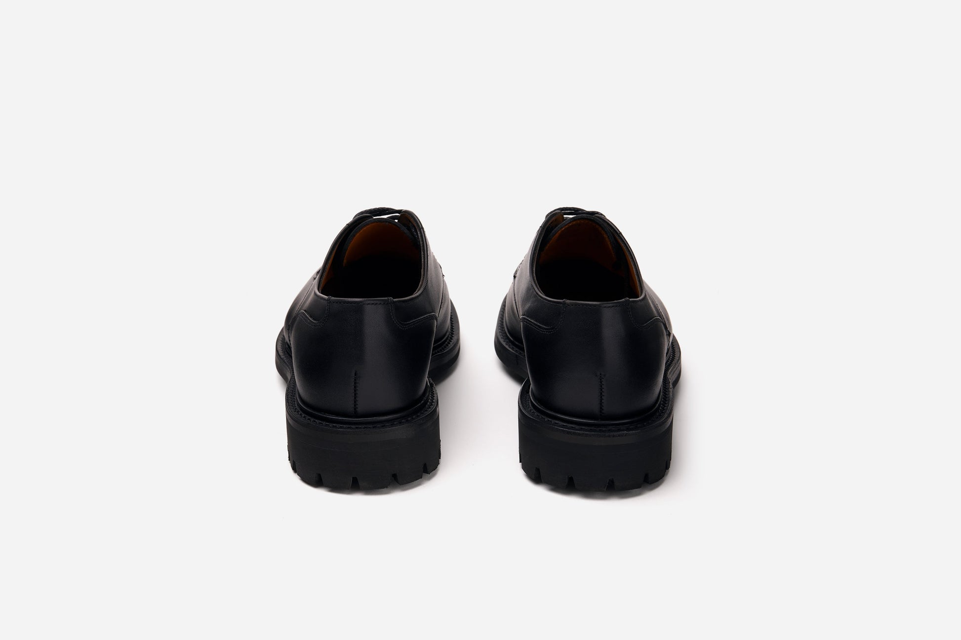 Lug Sole Derby Black Waxy Leather