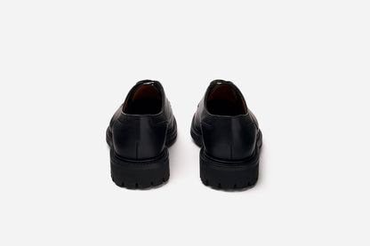 Lug Sole Derby Black Waxy Leather