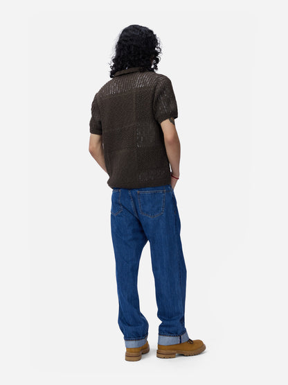 Short Sleeve Knit Shirt Umber De Stijl