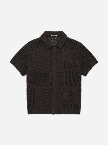 Short Sleeve Knit Shirt Umber De Stijl