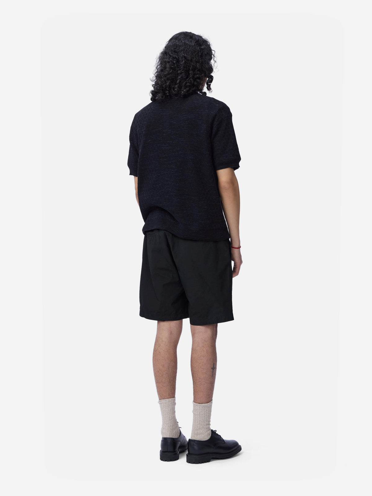 Knit Polo Vintage Black Boxweave