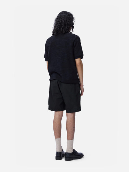 Knit Polo Vintage Black Boxweave