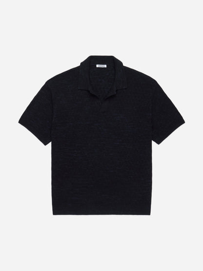 Knit Polo Vintage Black Boxweave