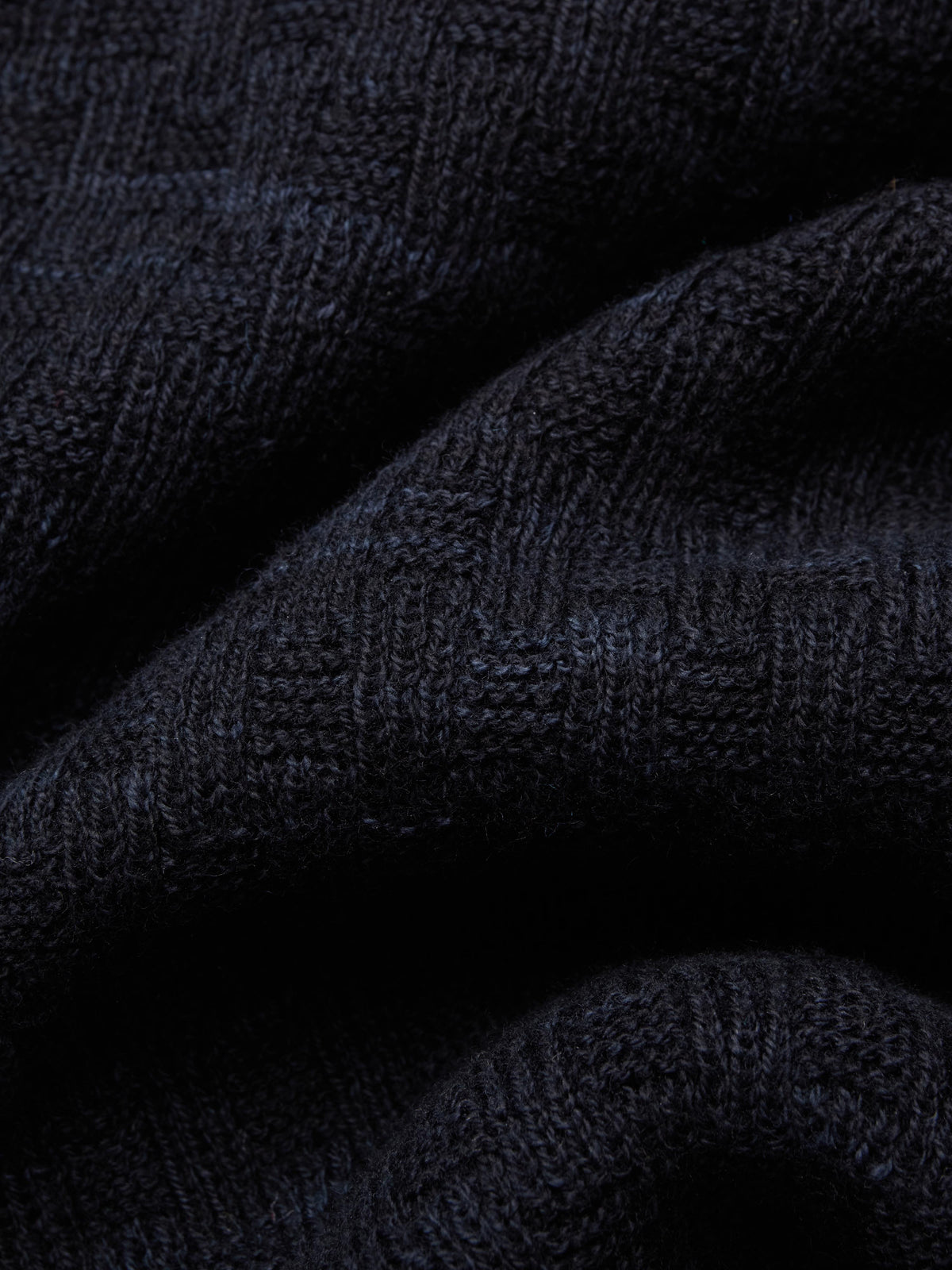 Knit Polo Vintage Black Boxweave