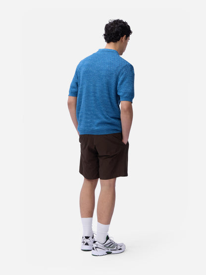 Knit Polo Vintage Blue Boxweave