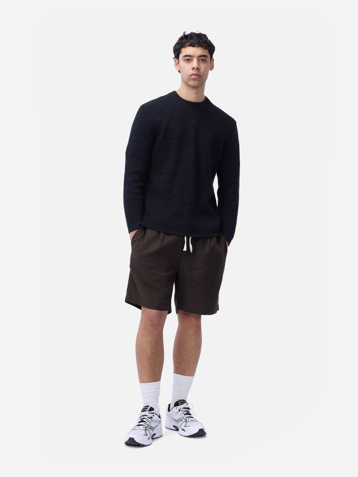 Long Sleeve Knit T-shirt Vintage Black