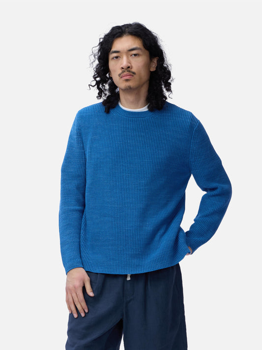 Long Sleeve Knit T-Shirt Vintage Blue