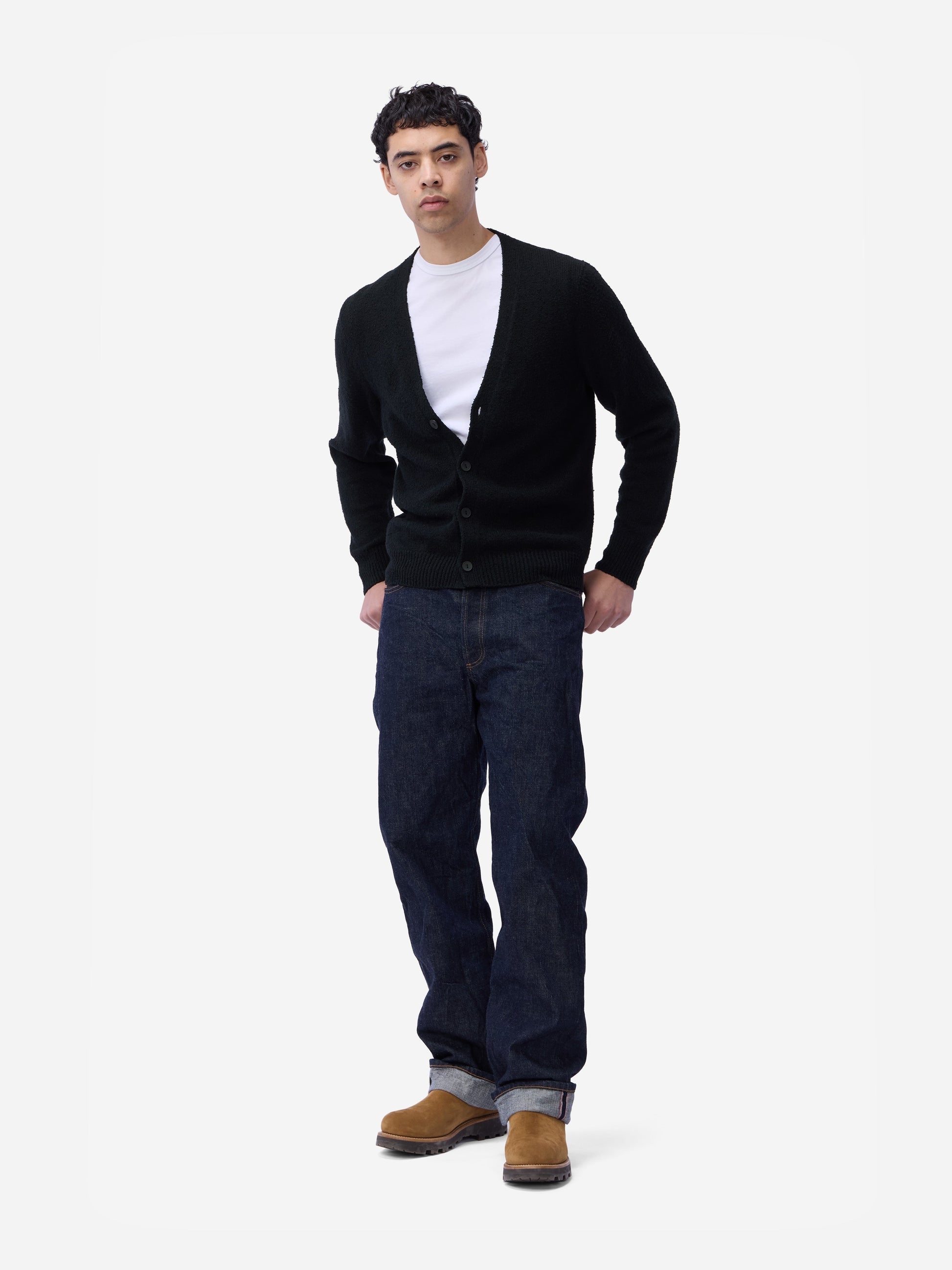 Classic Cardigan Black Boucle