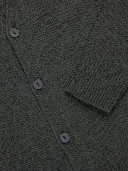 Classic Cardigan Olive Boucle