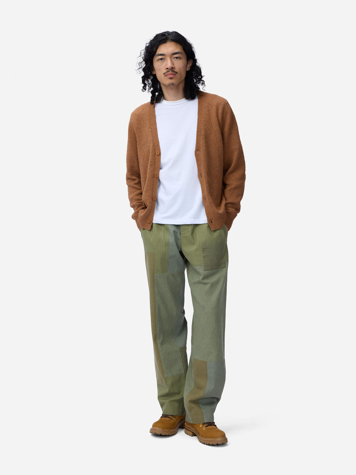Classic Cardigan Ochre Boucle