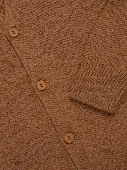 Classic Cardigan Ochre Boucle